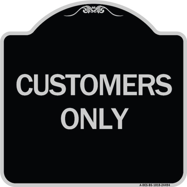 Signmission Designer Series Customers Only, Black & Silver Heavy-Gauge Aluminum Sign, 18" x 18", BS-1818-24494 A-DES-BS-1818-24494 - main